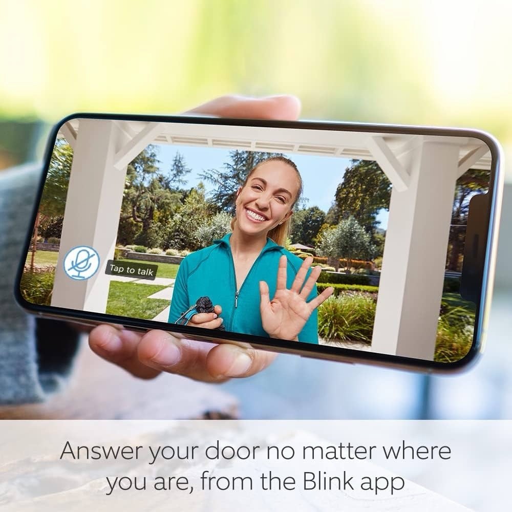 Blink Video Doorbell Full HD 1080p 2-Way Audio Black Weather Resistant