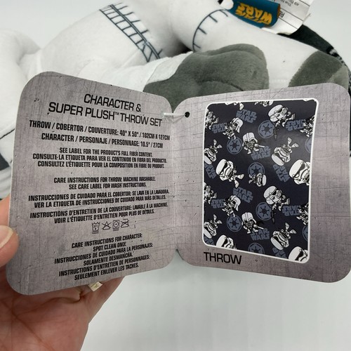 Disney Star Wars Darkside Trooper Stuffed Plush Toy And Throw Blanket Set - Picture 5 of 15