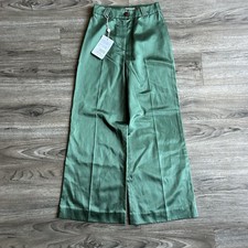 Acne Studios Dark Green Satin Slacks 28/30