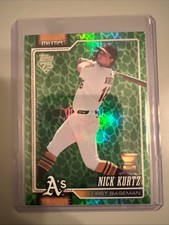2026 TOPPS SERIES 1 NICK KURTZ GOLD CUP #97 EASTER HOLIDAY GREEN LEAF ATHLETICS!