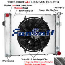 2-row Radiator Shroud Fan Fit 19931997 1996 Jeep Grand Cherokee 5.2l V8 Gas