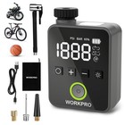 WORKPRO 140 PSI Portable Bicycle Tire Pump with Gauge 3 Modes for Motorcycle New