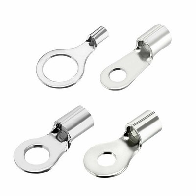 Non-Insulated U-Type   Crimp Terminals0.5-16mm2Wire Connector SilverTone KD *vv