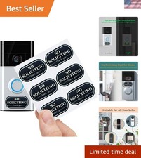 Small No Soliciting Sign for House,6 Pcs No Soliciting Sign,with Glow in The ...