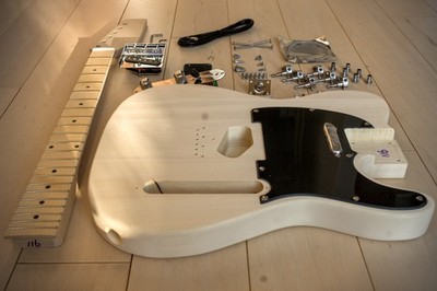 DIY Electric Guitar Kit Tele Style Natural Wood Classic Bridge Pickup Set