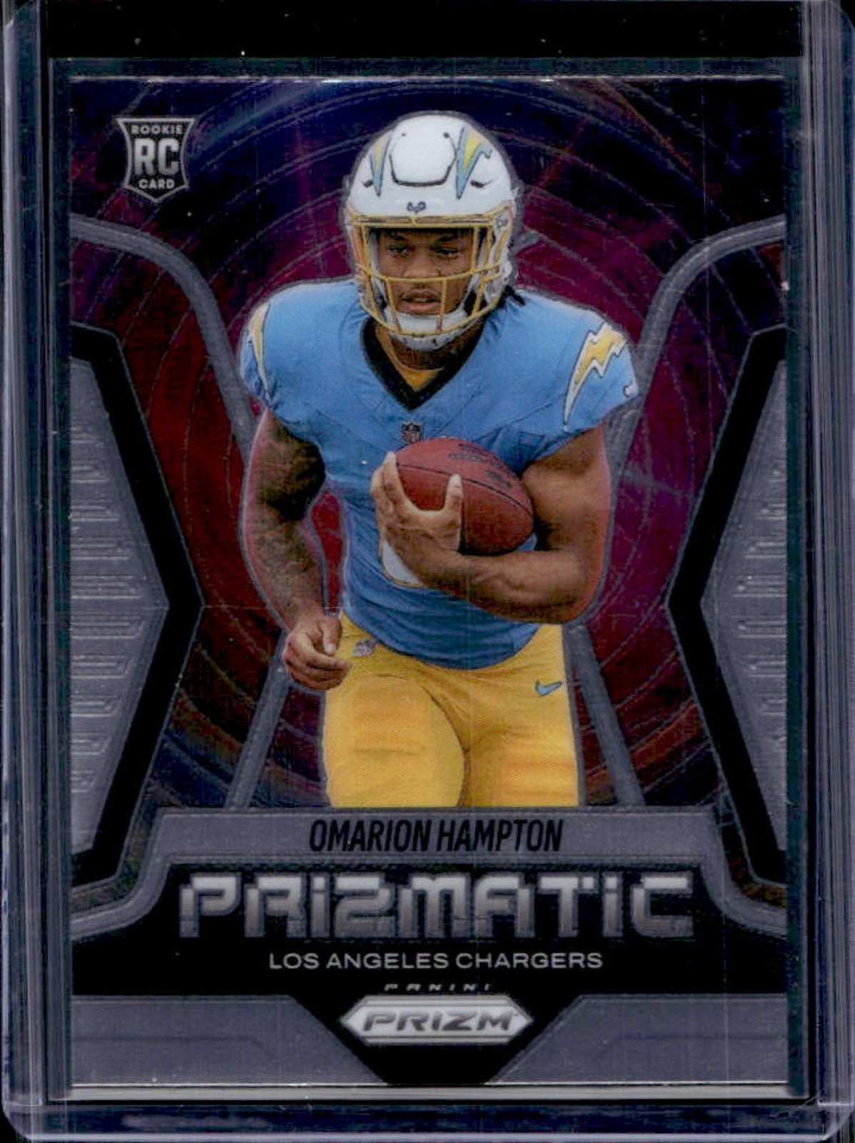 2025 Panini Prizm Omarion Hampton Prizmatic RC Rookie #9 Chargers