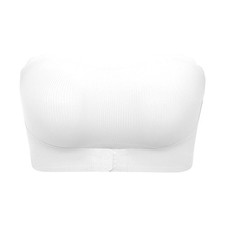 Women Strapless Bra Fastening Full Coverage Push Up Bandeau Wireless Anti-Slip
