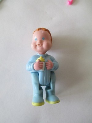 Loving Family straight leg baby boy in blue sleeper with bottle Fisher Price