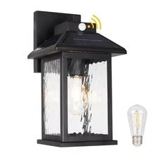 Solar Wall Lanterns Outdoor Motion Sensor, Solar Powered Porch Light Fixture,...