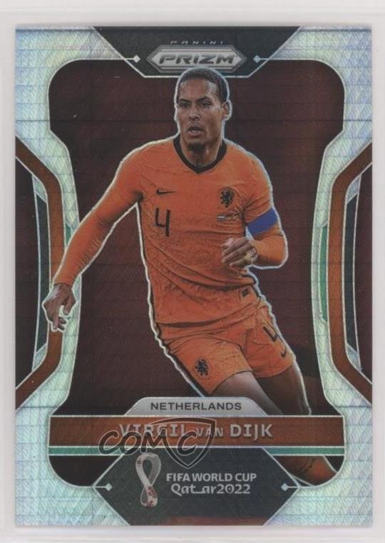 2022 Panini Prizm World Cup Qatar Hyper Prizm Virgil Van Dijk #163 0c6