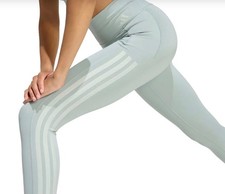 NWT Adidas Womens OPTIME ESSENTIALS 3-STRIPES 7/8 LEGGINGS - Wonder Sage Medium