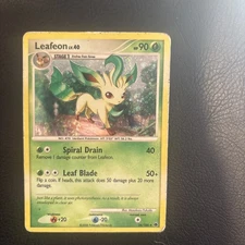 2008 Pokemon, D&P Majestic Dawn Deck Exc., #24/100 Leafeon Lv. 40, Holo Rare