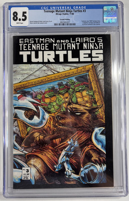 TEENAGE MUTANT NINJA TURTLES #9 CGC 8.5 White PAGES 1986 MIRAGE STUDIOS TMNT