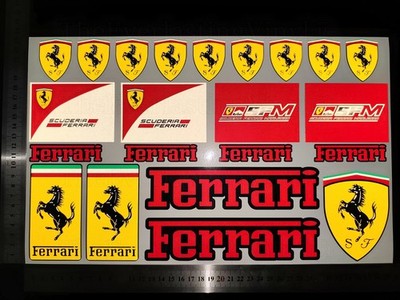 Scuderia Ferrari SFM F1 reflektierender Aufklebersatz 23 x 37 cm