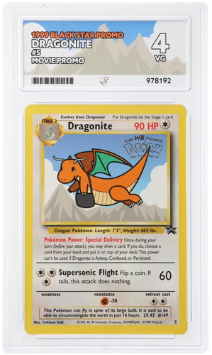 Pokémon Dragonite Black Star Promo #5 First Movie Promo WOTC ACE 4 - Afbeelding 5 van 9