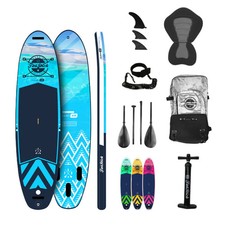 Pure Art 10'6 Inflatable Stand Up Paddle Board SUP Package With SEAT - Blue Lago
