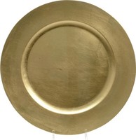 Kaemingk Kunststoffteller Gold Ø 33 Cm Weihnachtsdeko
