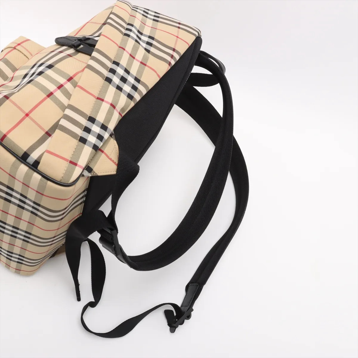 BURBERRY Golf Nova Check Backpack Canvas Beige Auth 95671 Burberry Nova Check canvas Backpack Beige | eBay main image 4
