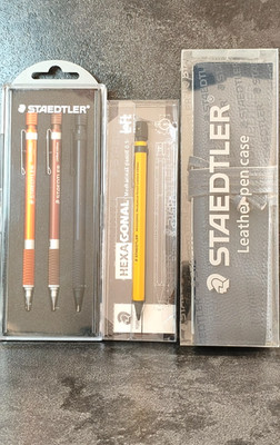 Staedtler Hexagonal Loft Limited Yellow 925 35 Limited Colors Leather Case Set