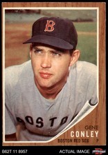 1962 Topps #187 Gene Conley Normal Tint Red Sox COMMON VARIATION 3 - VG