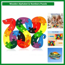 Wooden Alphabet Numbers Puzzle