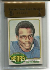 1976 Topps Walter Payton Rookie Card BVG 8 NM MINT Raw Card Review #148. rookie card picture