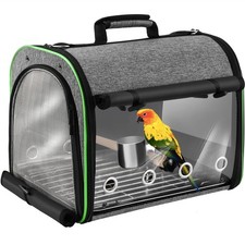 Suertree Bird Carrier Bag Bird Travel Cage Indestructible Stainless Steel Mes...