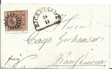 gMRSt Nr. 69 der 1. Verteilung auf Brief  mit Nr. 4II v. Eichst&auml;dt n. Kaufbeuren