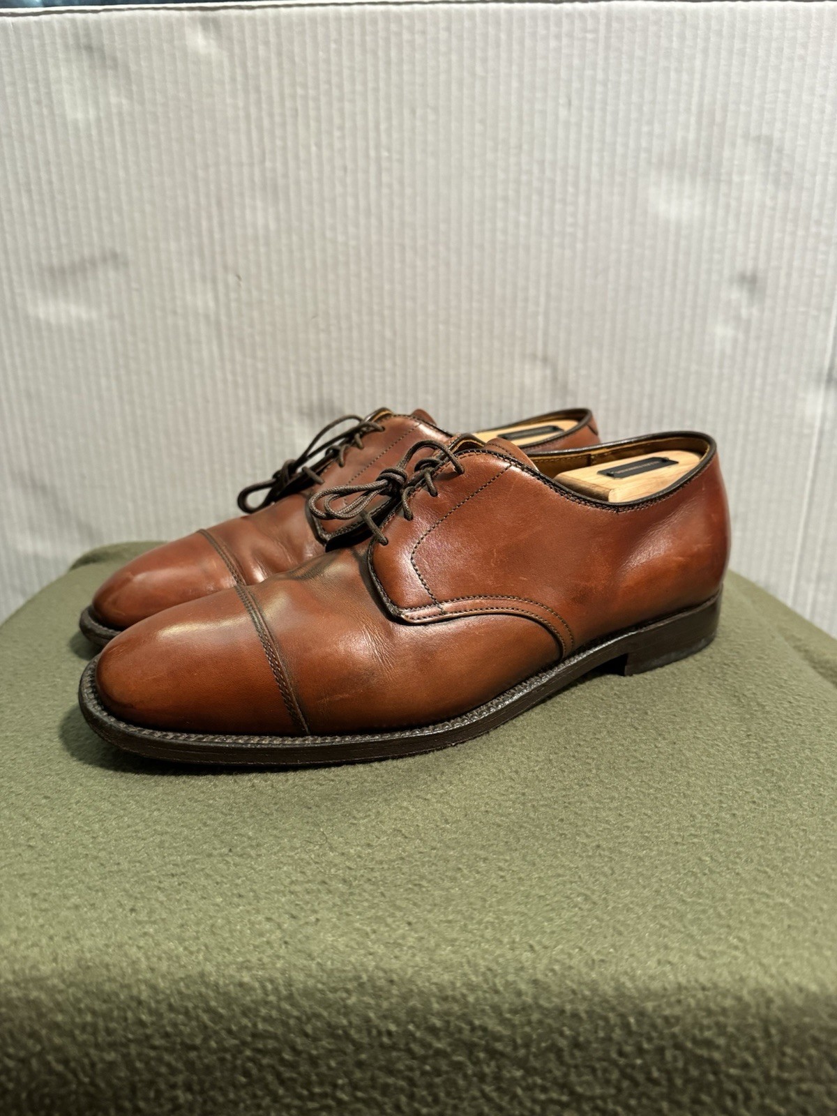 Alden 2836 Burnished Dark Tan Calfskin Straight Tip Blucher