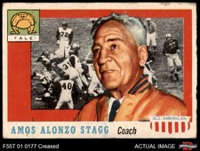 1955 Topps #38 Amos Alonzo Stagg RC HOF Yale 2 - GOOD