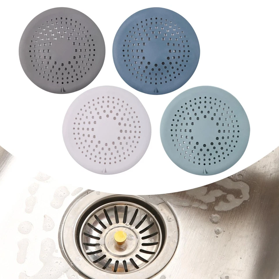 Attrape-cheveux Rond Filtre Silicone Multifonction Passoire Anti-obstruction - Photo 1/1