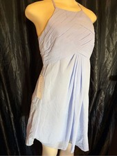 Azazie Light Lavender Halter Pleated Cocktail Dress
