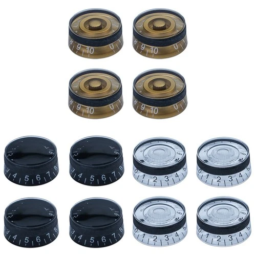 Guitar Upgrade Acrylic Volume Control Knobs Set for Basses and Guitars