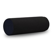 Velvetcossy Cylindrical Bolster Throw Pillow Cover,Neck Roll 6x18, Black