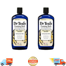  Pack of 2  Dr Teal's Cozy Vanilla Season Foaming Bath, 34 fl.oz., Daily Use