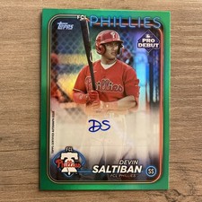 2024 Topps Pro Debut Green Foil Auto 43/99 Devin Saltiban #PD-179 Auto
