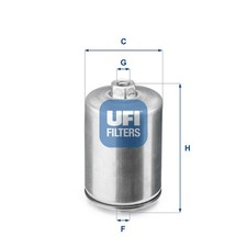 UFI 2x Kraftstofffilter 31.748.00/2x Filtereinsatz für VW PASSAT B5 Variant 3B6
