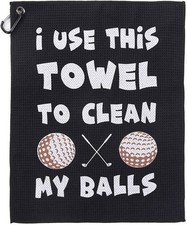 Christmas Golf Towel, Funny Gifts for Men Him, Stocking Fillers for Men, Golf Ac