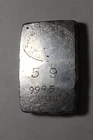 5.66 OZ US Mint San Francisco Assay Silver Ingot Bar 999.5 Fine