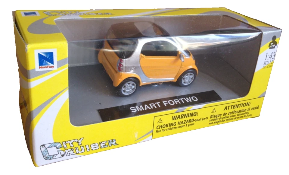 SMART FORTWO For Two scala 1/43 auto metallo NEWRAY NEW RAY NEW-RAY macchinina g - Immagine 2 di 4