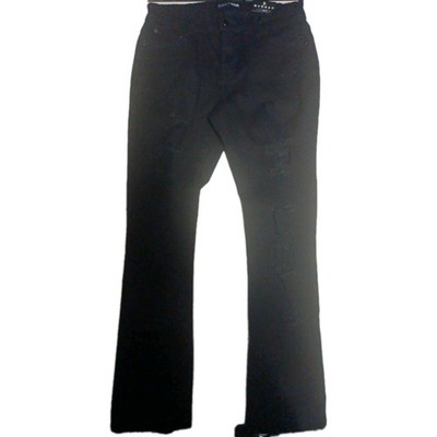 Fashion Nova Lola Black Distressed Jeans Women's Size 9 NWT