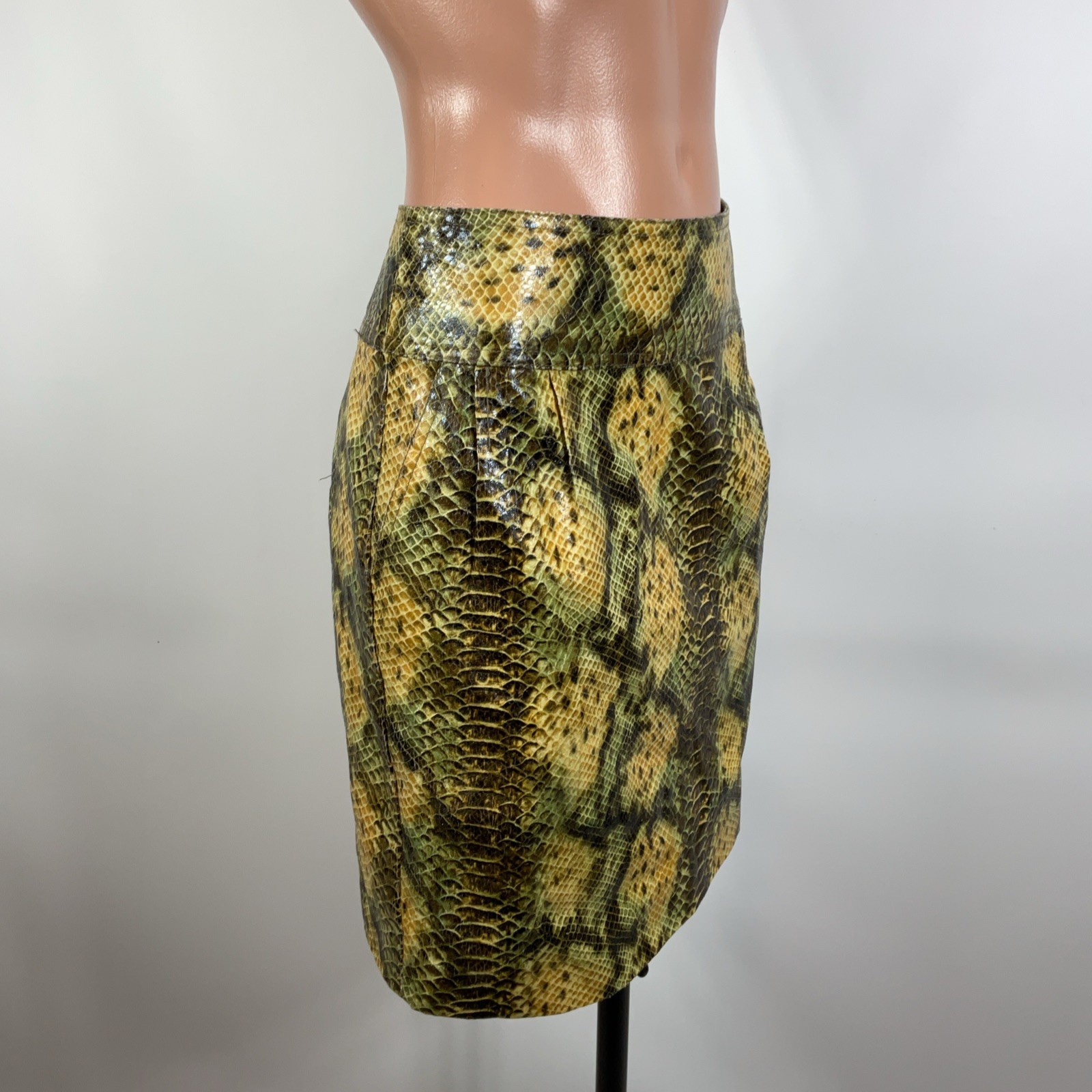 90s Y2K Express Python Snakeskin Shiny Pleather P… - image 4