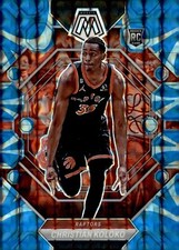 2022-23 Panini Mosaic -Reactive Blue Mosaic Prizm #233 Christian Koloko (RC)
