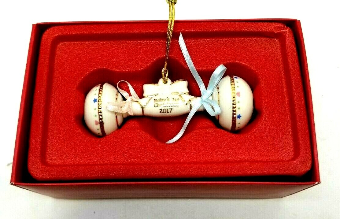 Lenox 2017 Annual Baby's First Christmas Rattle Ornament (G9) eBay