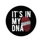 Latvia DNA Ancestry Round Sticker, Indoor Outdoor Vinyl Decal, Laptop Sticker