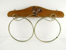 VTG. Rooster WALL MOUNT TOWEL RACK HANGER / 2 Rings