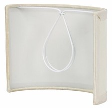 Eggshell Silk 6 Inch Wall Sconce Shield Lamp Half Shade