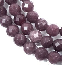 6mm Natural Purple Aventurine Faceted Round Beads 15.5"