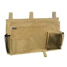Bedside Caddy Hanging Bed Organizer Storage Bag Pocket for Bunk Large Khaki