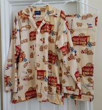 Nick and Nora VINTAGE NWOT Flannel Barnum's Animal Crackers Pajama Set